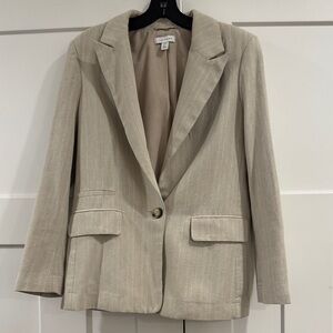 Topshop Cotton Linen Blazer, US 6